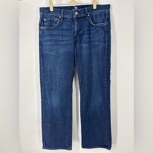 7 For All Mankind Austyn Men’s Straight Leg Jeans Medium Blue 33